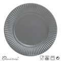 10.5"Embossed Ceramic Dinner Plate High Quality